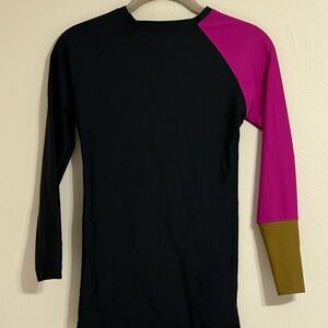 Seea Women's Long Sleeve Swim Tee - Black, Pink, and Brown